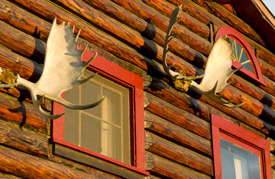 USA, Pacific Northwest, Alaska, Arctic Circle; Bettles Lodge north of the Arctic Circle in Bettles, Alaska.