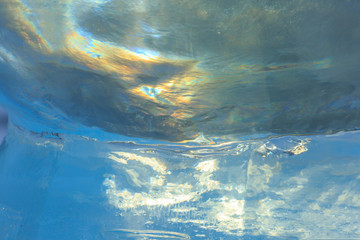 Patterns and textures of ice blocks near Fairbanks, Alaska, USA