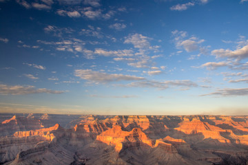 Fototapeta na wymiar AZ, Arizona, Grand Canyon National Park, South Rim, sunset at Pima Point