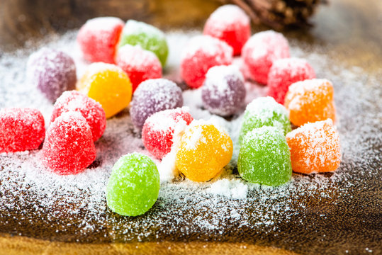 candies and cookies with icing sugar - Powered by Adobe