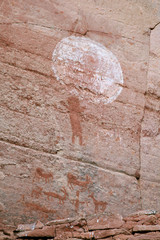 USA, Arizona, Sedona, Palatki Ruins, Petroglyph Rock Art.