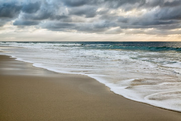 USA, California, La Jolla. Sunset at Marine St. Beach