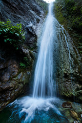 USA, California, Big Sur. Limekiln Waterfall in Limekiln Sate Park. Credit as: Christopher Talbot Frank / Jaynes Gallery / DanitaDelimont.com