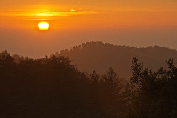 Sunset, Palo Coronado Canyon, California, USA