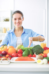 Sexy fashionable woman on the bed