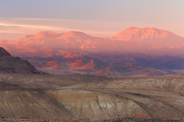 USA, California. Sunset on Trona Pinnacles. Credit as: Don Paulson / Jaynes Gallery / DanitaDelimont.com