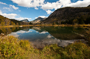 Fototapeta premium USA, Colorado, Marble, Un-named Lake on CR 3
