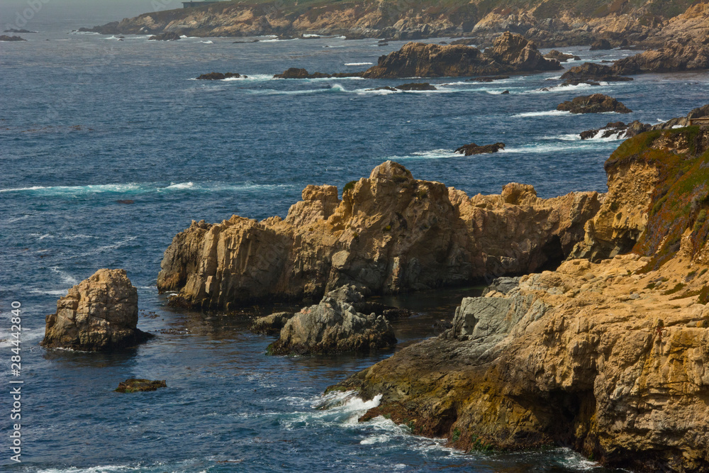 Sticker Rocky Coastline, Garrapata State Park, Big Sur, California, USA