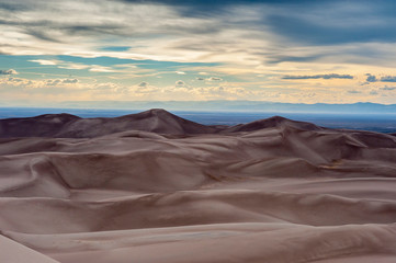 Fototapeta na wymiar Great Sand Dunes National Park and Sangre Cristo Mountains, Colorado
