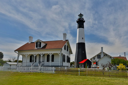 Tybee Island Lighthouse just to the east of Savannah, Georgia