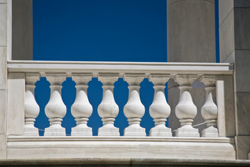 USA, VA, Arlington. Bannister detail from the Ampitheater adjacent to the Tomb of the Unknown Soldier at Arlington Natinal Cemetary.