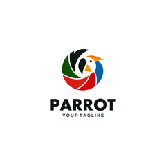 Parrot Logo Design Vector Stock © Jukyelabs