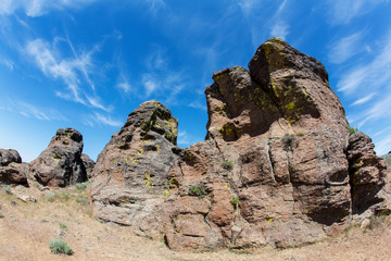 Fototapeta na wymiar USA, Idaho, City of Rocks National Reserve, Beautiful Little City of Rocks, South of Fairfield