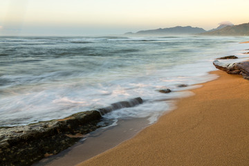 USA, Hawaii, Kauai, Kapa'a Beach Park. Sunrise on ocean shore. Credit as: Cathy & Gordon Illg / Jaynes Gallery / DanitaDelimont.com