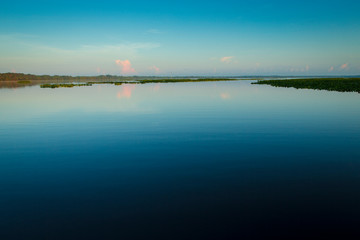 Fototapeta premium Lake Woodruff at dawn, Lake Woodruff NWR, Florida