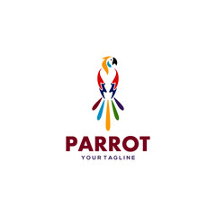 Parrot Logo Design Vector Stock © Jukyelabs