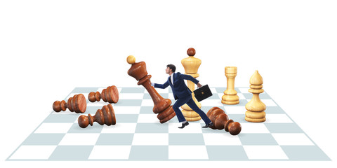 Strategy and tactics concept with businessman