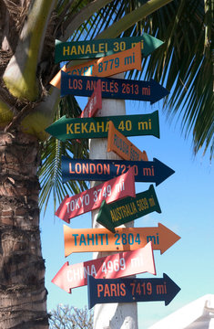 USA, Hawaii, Kauai, Kapaa, Sign. 