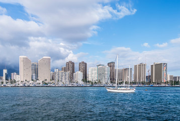 Hawaii, Honolulu, Waikiki Skyline