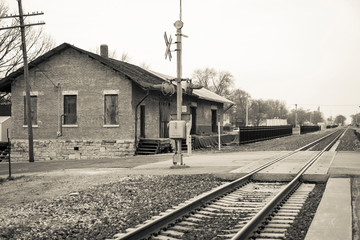Train Station, Lincoln, Illinois, USA. Route 66