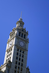 Fototapeta na wymiar USA, Illinois, Chicago. Top of Wrigley Building. 