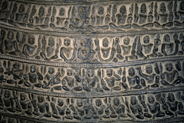 Asia, India, Khajuraho. Close up of carved detail on the boar (incarnation of Vishnu) in the Varaha Temple at Khajuraho.