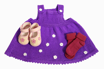 baby clothing on white