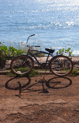 Fototapeta premium USA, Hawaii, Kauai, Old Kapaa Highway, northwest coast now walking and bike trail. 
