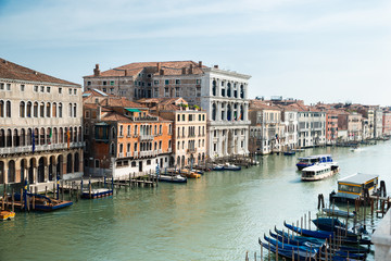 Fototapeta na wymiar Traditional Houses At Venice Grand Canal