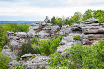 Fototapeta na wymiar Camel Rock, Garden of the Gods Recreation Area, Shawnee National Forest, Saline County, Illinois