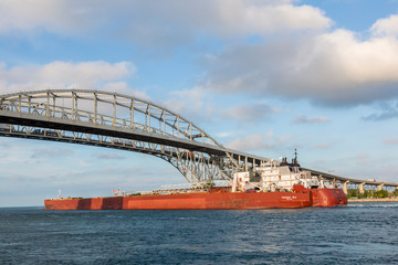 Ship on Lake Huron, Port Huron, Michigan