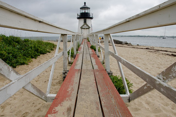 Massachusetts, Nantucket. Brant Point Lighthouse. The current lighthouse, the last of many, was...