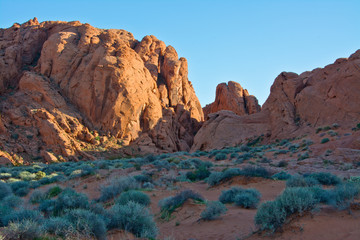 Fototapeta na wymiar View from Rainbow Vista, Valley of Fire State Park, Nevada, USA.