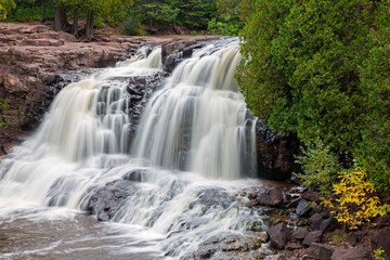 Fototapeta na wymiar Minnesota, Gooseberry Falls State Park, Upper Falls