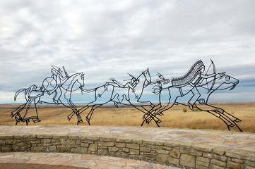 Montana. Native American memorial, Little Bighorn Battlefield National Monument