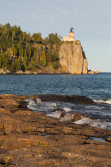 Fototapeta na wymiar Michigan, Lake Superior North Shore, Split Rock Lighthouse, 1910