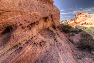 USA, Nevada, Clark County, Valley of Fire State Park. Rainbow Vista Area. Rock details.