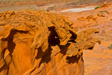 USA, Nevada, Mesquite. Gold Butte National Monument, Little Finland red rock sculptures