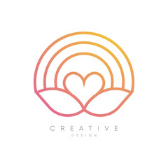 Creative and unique combination of leaves and heart shapes. Design for you in your assignments or projects. Can be used for brands, labels, logos and others
