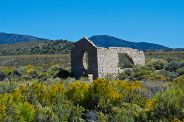 USA, Nevada, Lida. Palmetto ghost town, Building Ruins