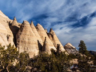 Naklejka premium USA, New Mexico, Cochiti, Tent Rocks Monument