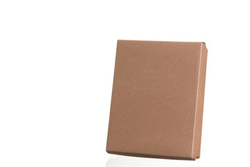 cardboard box for parcels from сraft isolated on white background