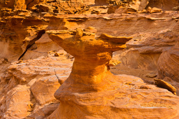 USA, Nevada, Mesquite. Gold Butte National Monument, Little Finland red rock sculptures