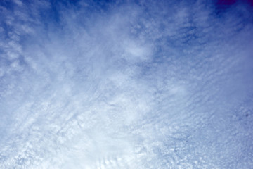 Fototapeta premium The cumulocirrus clouds in the blue sky of Jechun, South Korea.