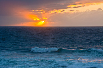 Sunset, Depoe Bay, Pacific Ocean, Depoe Bay, Oregon, USA