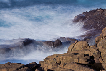 Surf and Rocks, Depoe Bay, Oregon, USA
