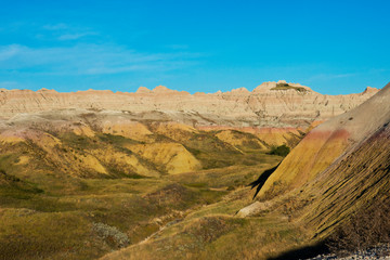 USA, South Dakota, Wall, Badlands National Park, Loop Road, Yellow Mounds Overlook