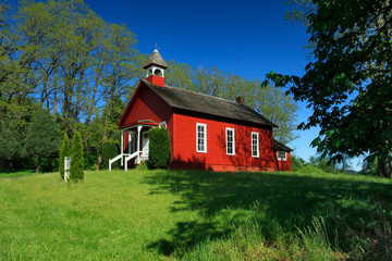 USA, Oregon, Viola. Traditional one-room schoolhouse. 
