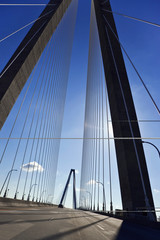Fototapeta na wymiar USA, South Carolina, Charleston. View of the Arthur Ravenel Jr. Bridge. 