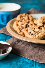 Pile of Delicious Chocolate Chip Cookies 